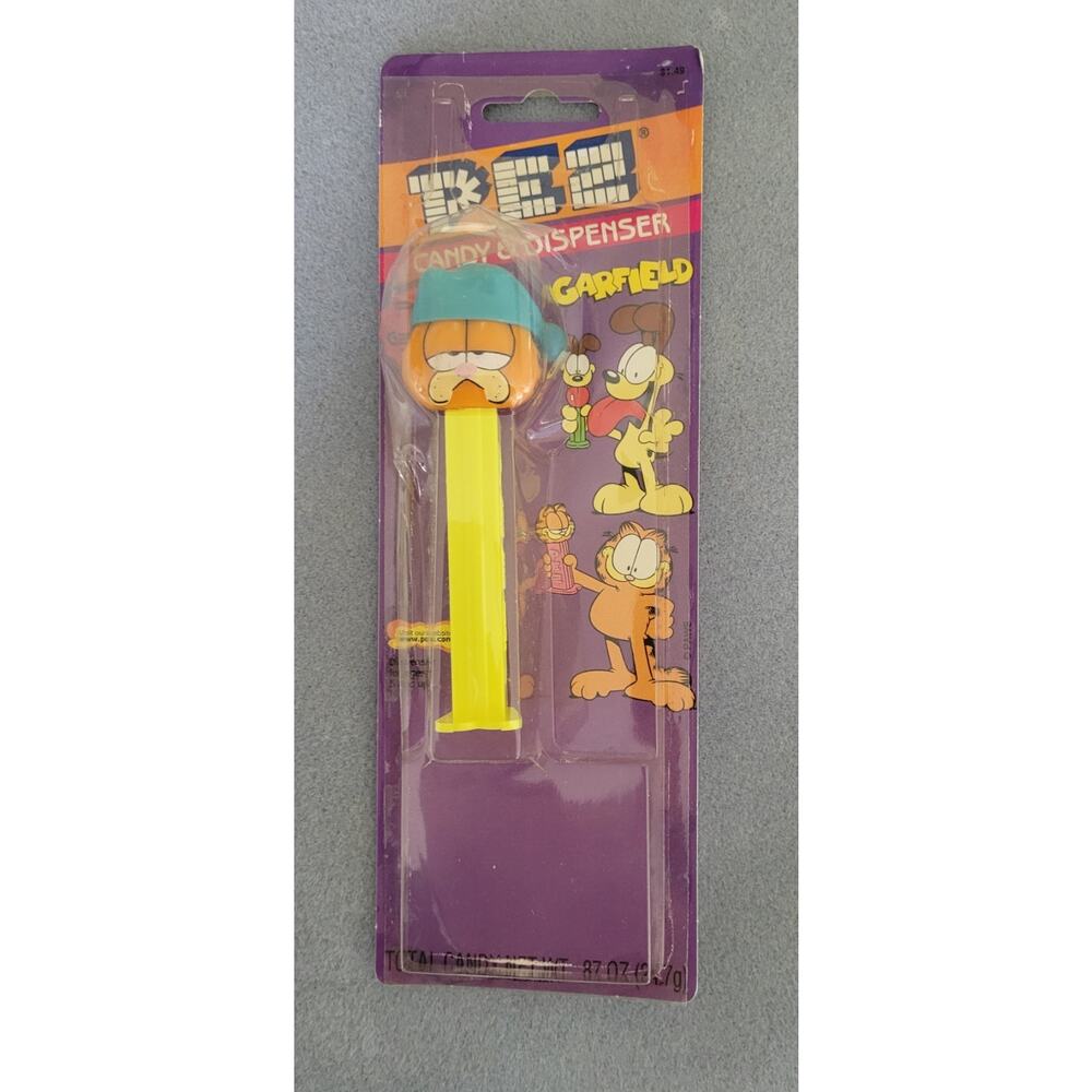 PEZ Garfield with Visor Dispenser Sealed Package-- Retired/VINTAGE/1990!!